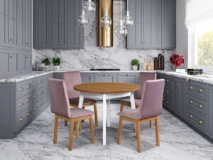 Stół Oslo 4 krzesło Hugo 5