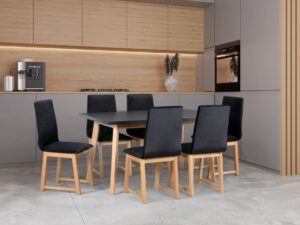 Stół Oslo 5 krzesło Hugo 6