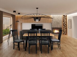 Stół Oslo 5 krzesło Milano 2