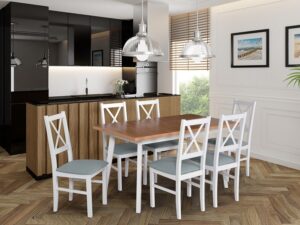 Stół Oslo 5 krzesło Nilo 10