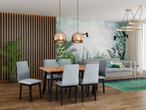 Stół Oslo 7 krzesło Hugo 5