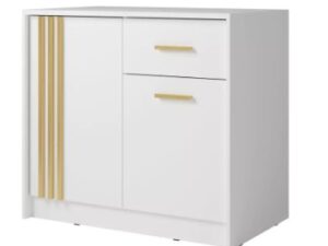 CANADA CY-25 komoda BIAŁA (uchwyty złote)